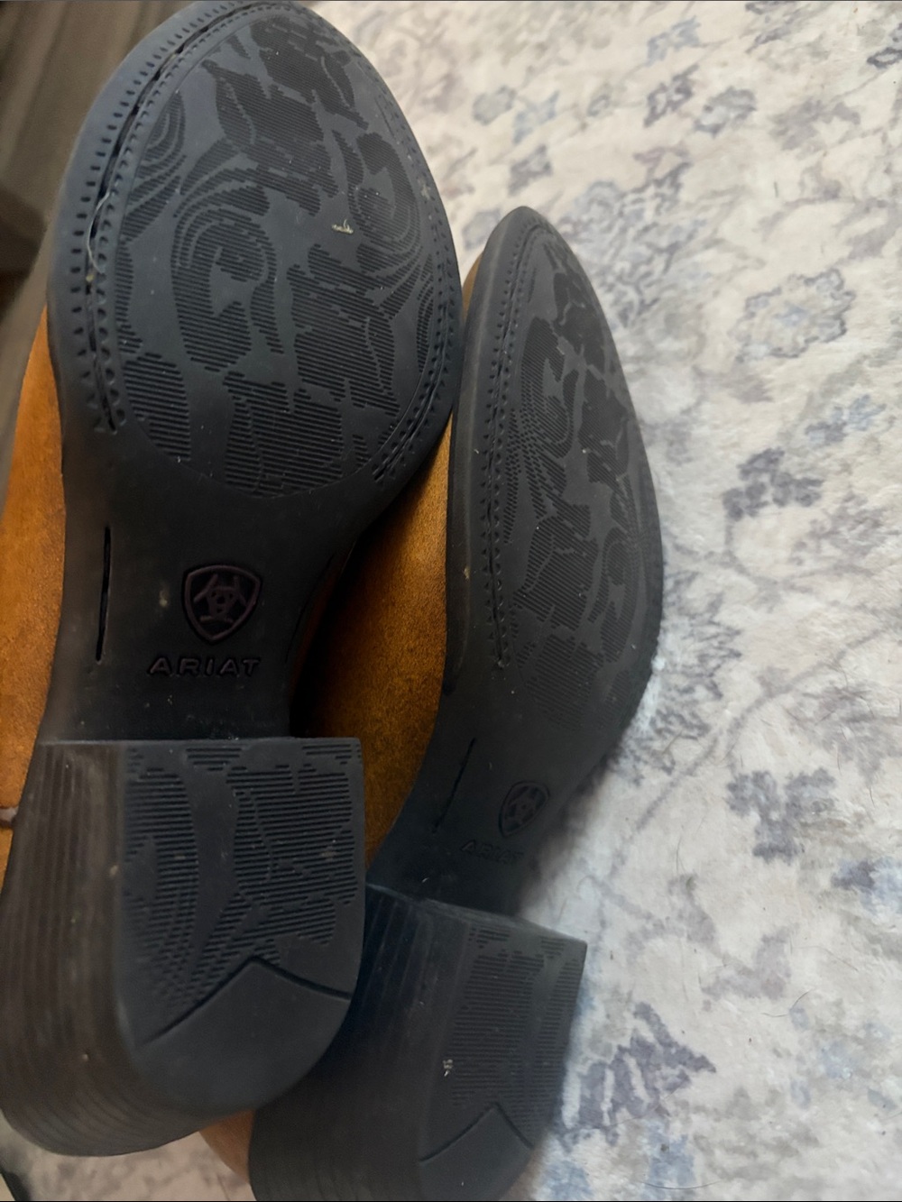 Ariat Tan Leather Western Embroidered Cowboy Boots - Picture 8 of 8